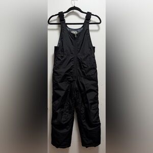 White Sierra Youth M Black Ski Bib Pants Insulated Snow Overalls Toboggan Pocket
